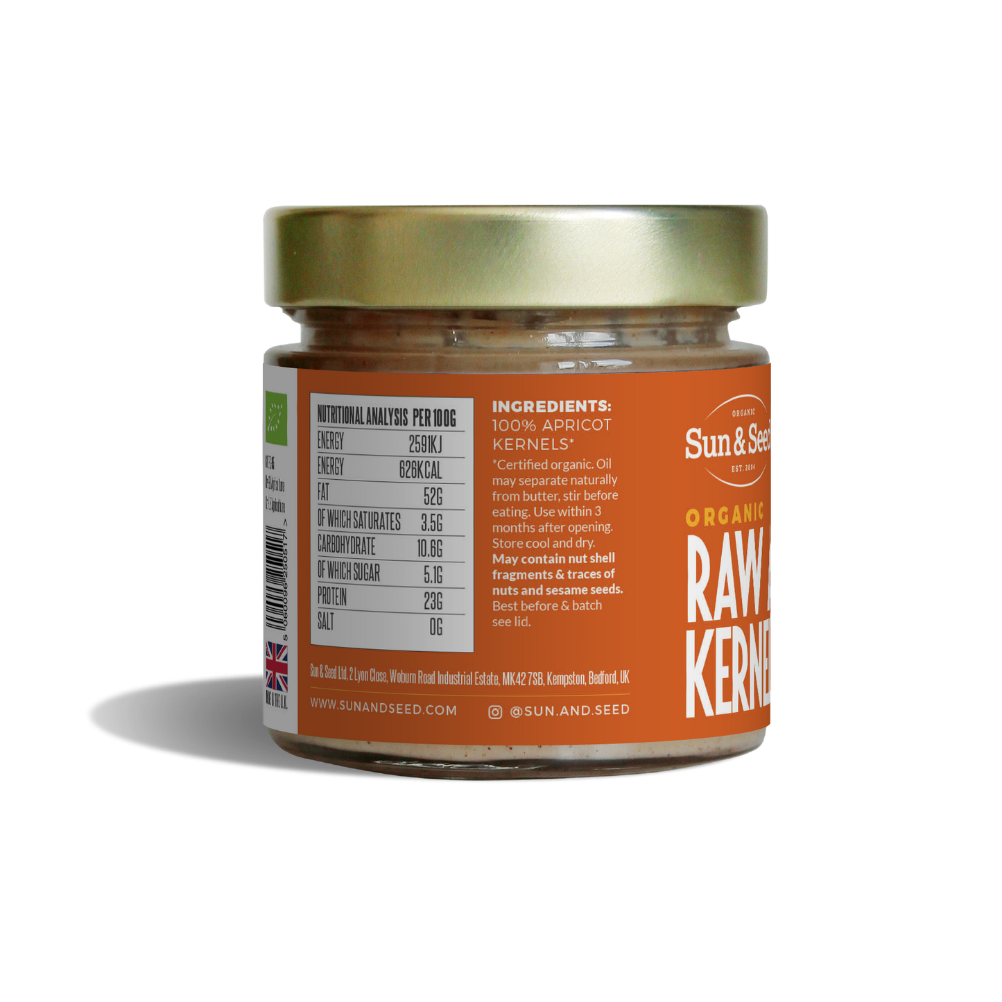 Sun & Seed / Organic Raw Apricot Kernel Butter 200g