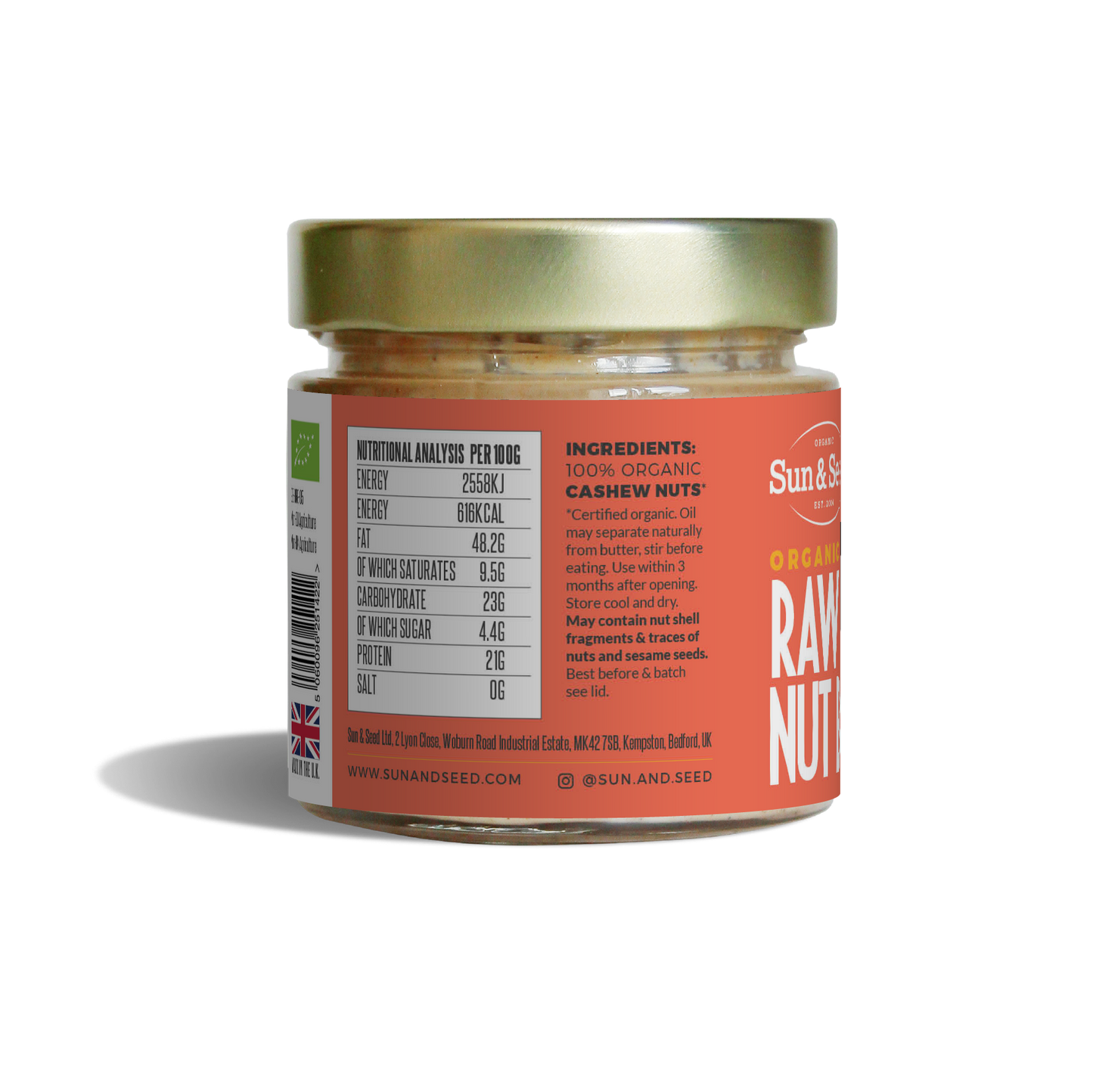 Sun & Seed / Organic Raw Cashew Nut Butter 200g