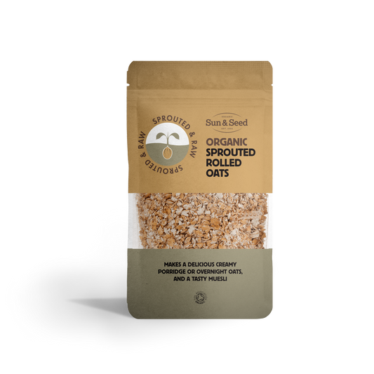 Sun & Seed / Sprouted & Raw Organic Rolled Naked Oats 250g